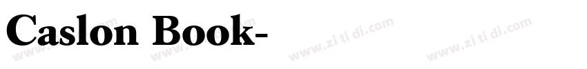 Caslon Book字体转换 Caslon Book字体转换